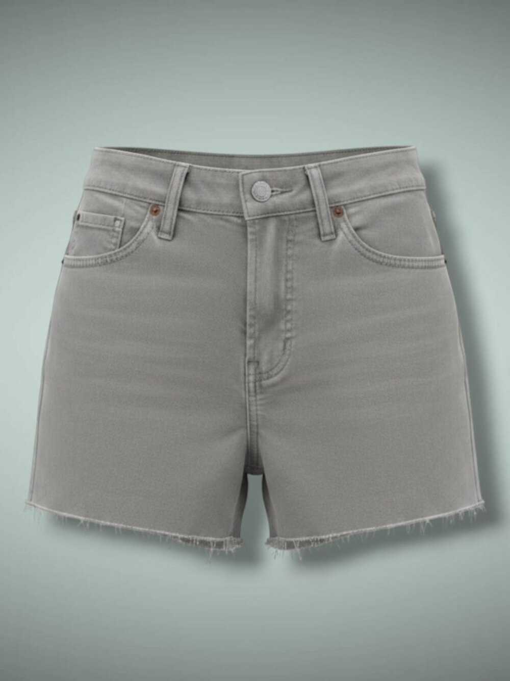 Old Navy OG Straight High Rise Fringe Hem Shorts‎ 2